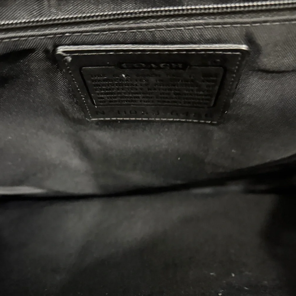 2005 Coach Black Leather Men's Briefcase kisslock